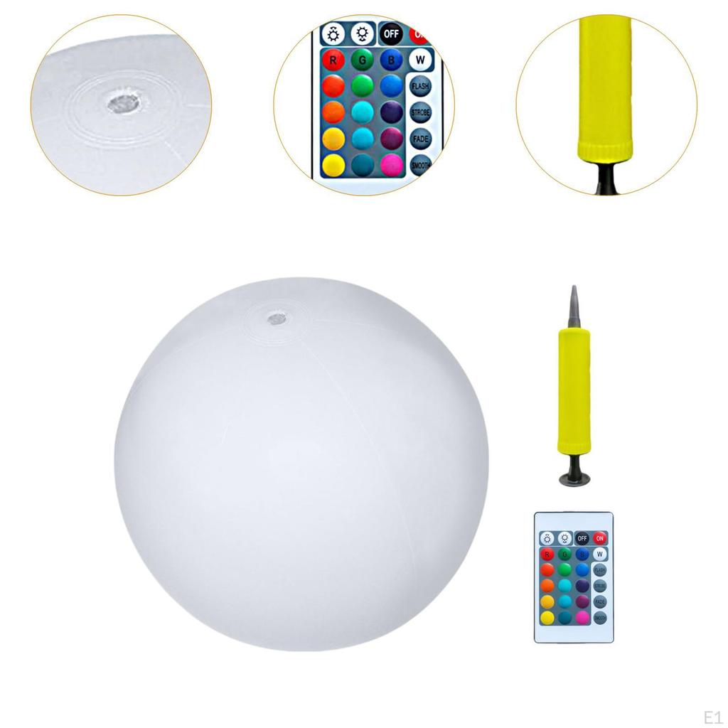 4 szt. nadmuchiwana piłka plażowa letnia gra wodna LED do użytku na zewnątrz lub wewnątrz, świecąca 16 diodami