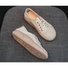 Perforated Breathable Sneaker Sandals for Women, White Sneakers, Summer Thin Lace-up with Sponge Soles, Casual Shoes
