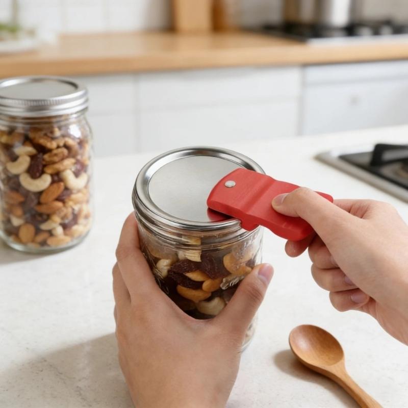Mason Jar Opener with Magnet for Canning Lid Releases Vacuum Seal for Standard Wide Mouth Lid Easy Opening and Storage