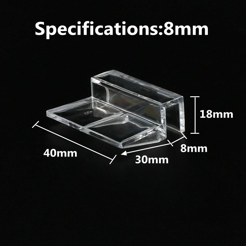 4/5/6/8/10/12/15/19mm Acrylic Aquarium Fish Tank Clips Glass Cover Support Holders Accessories for Aquarium Filter Lamp Stand