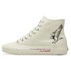 X Robert Geller Life Series Sneakers Canvas High 'Eagle White Black' Women's 12948680-12