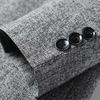 Männer Blazer Einfarbig einreiher Herbst Winter Revers Tasten Anzug Jacke für Den Täglichen Verschleiß