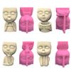 Minimalist Designs Mold Succulent Planter Silicone Molds Girl Head Shapes Flower Pot Epoxy Mould for DIY Enthusiasts