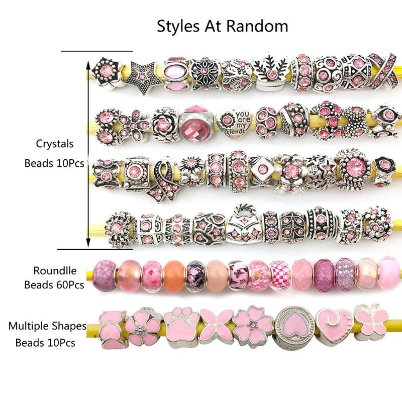 80 Pcs Red Imitation Glass European Large Hole Beads for Rhinestone Spacer Pendant Beaded Diy Handicraft Bracelet Making