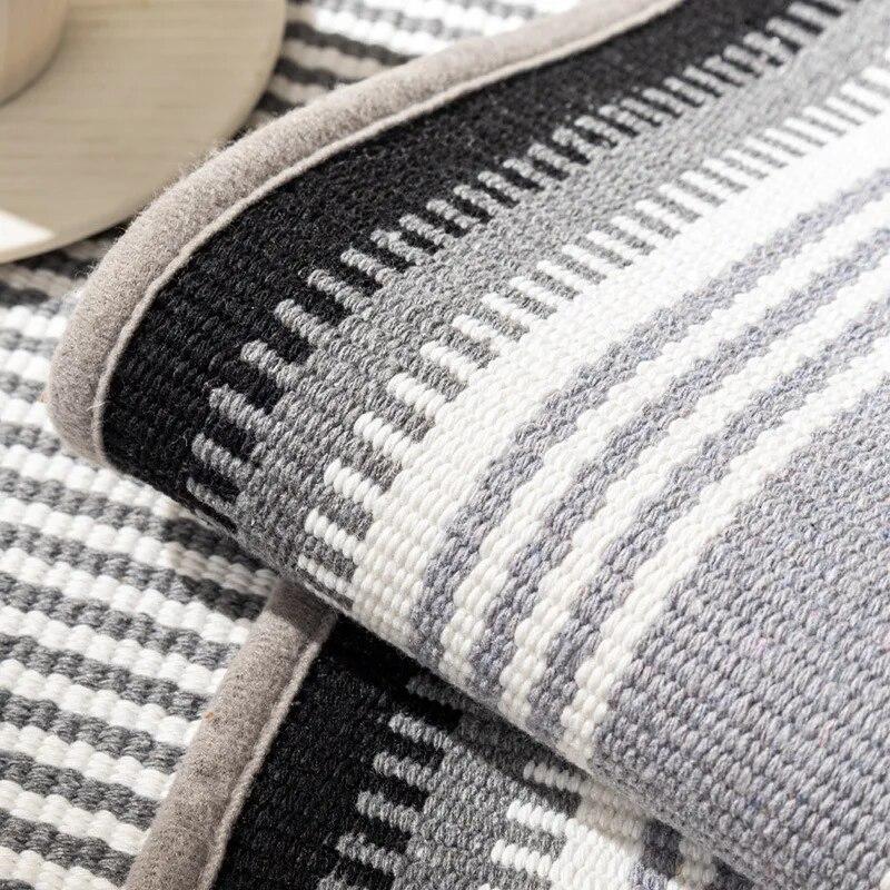 Capa de Sofá Listrada de Linho de Algodão Universal para Quatro Estações Sala de Estar Espessamento Antiderrapante Capa de Almofada de Sofá Capa de Pó para Móveis