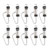 10PCS Boat Flag Clips Stainless Steel for Halyards Outrigger Lines Antennas Stern Lights Flagpole