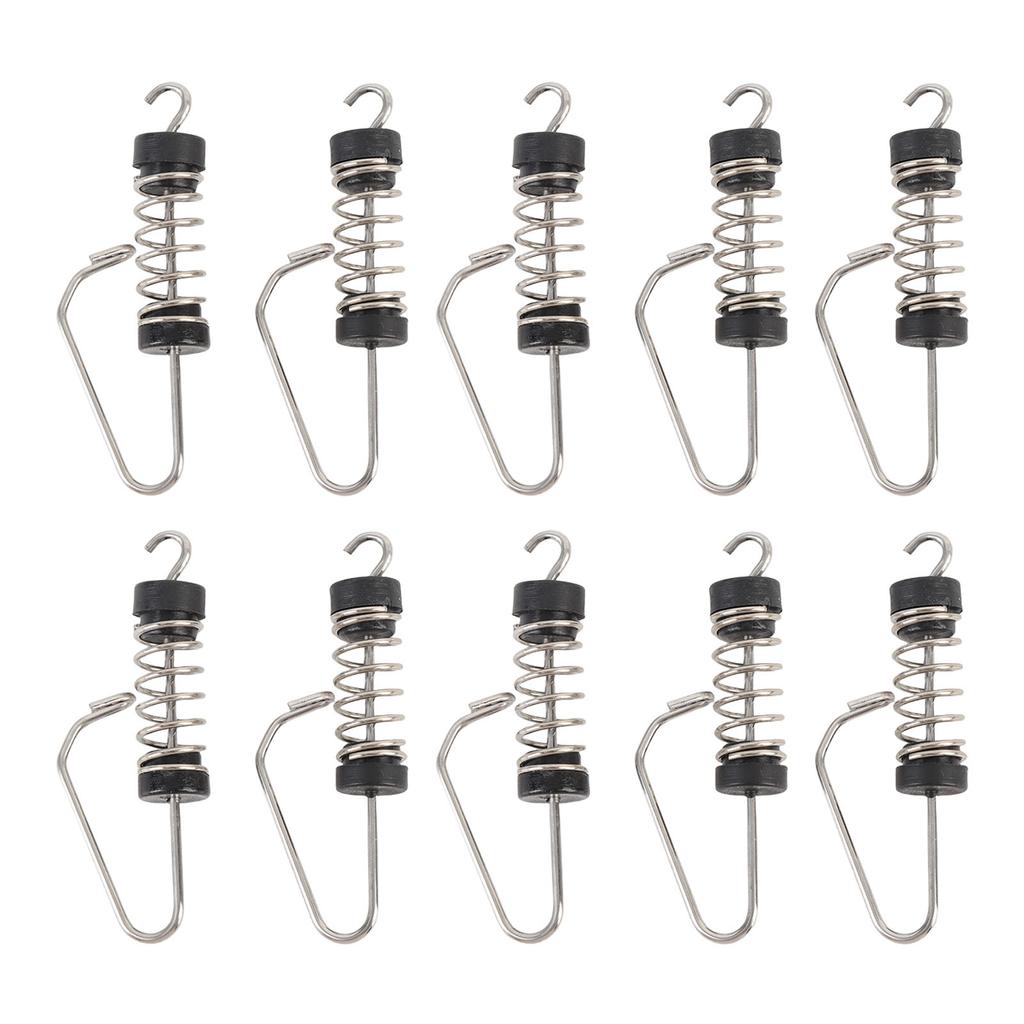 10PCS Boat Flag Clips Stainless Steel for Halyards Outrigger Lines Antennas Stern Lights Flagpole