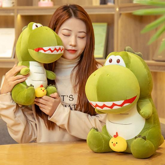 35/45cm Ornament cu Aspect Elegant și Vivid Atingere Confortabilă Ochi Mari Drăguți Gură Deschisă Jucărie de Pluș Dinozaur Recuzită Foto Păpușă