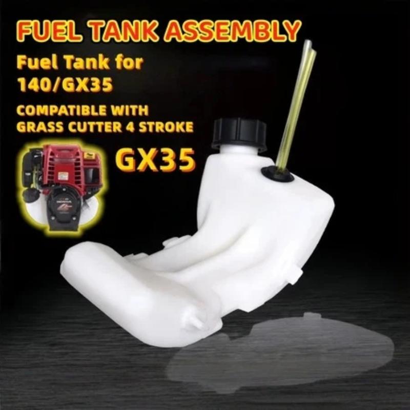Lawn Mower Fuel Petrol Tank with Cap & Fuel Line Set Compatible with 140/40-5 for Outdoor Garden Lawn Maintenance