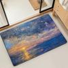 Felpudo de Puerta Alfombra de Piso Decorativa Versátil de Franela Secado Rápido Absorbente Suela Antideslizante Microfibra de Baño Pintura al Óleo Lotus M-Monet
