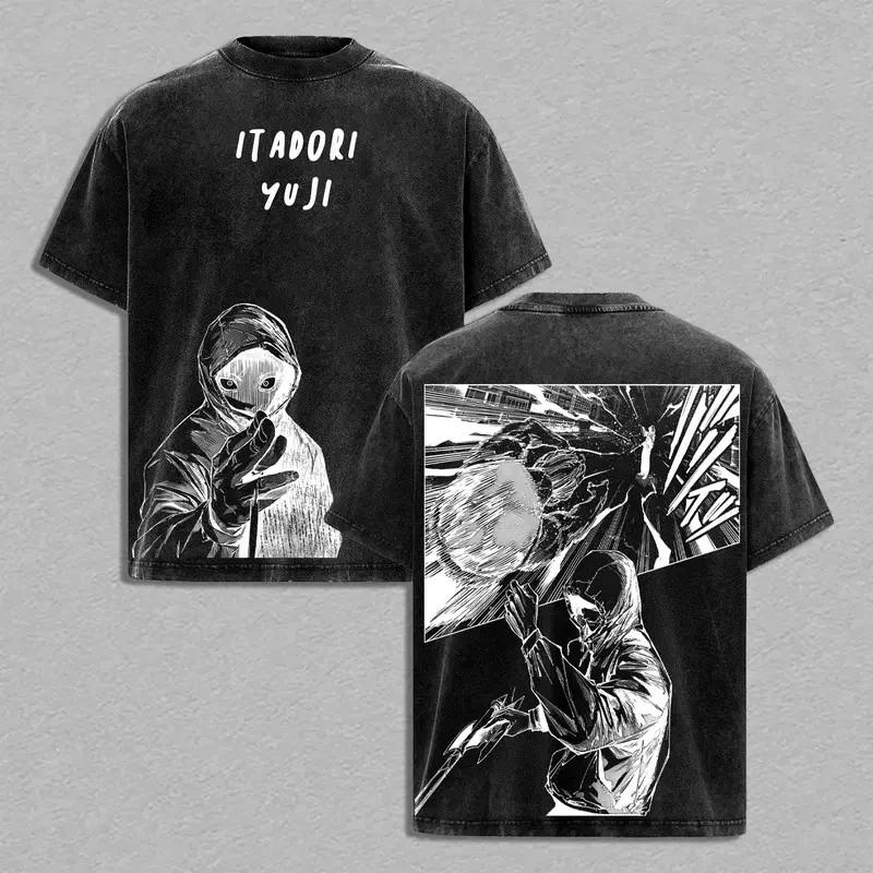 

Jujutsu Kaisen Fushiguro Toji Printed Tee Men Women Retro Washed T-shirts Oversized Cotton T Shirt Male Clothing Harajuku Tshirt XXL