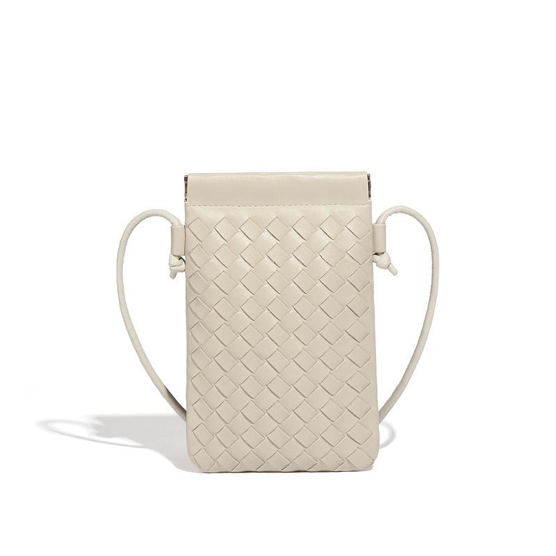 Borsa a Spalla Retro per Cellulare Intrecciata a Mano Moda Stile Casual Pochette da Donna