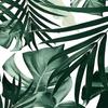 Tropical Leaf Shower Curtain - Water-Resistant Polyester, Eyelets, Machine Washable, Artistic Palm Design, Bath Decor