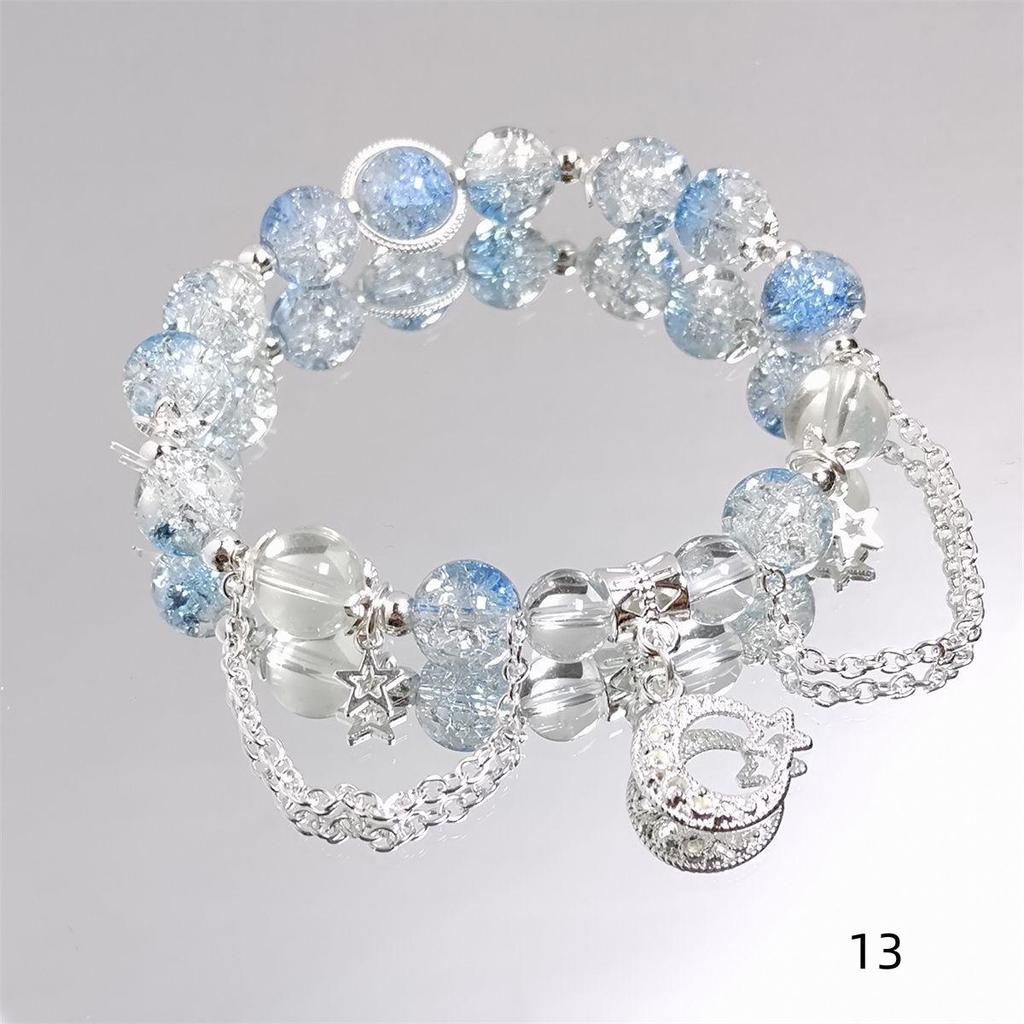 Mori Style Mermaid Crystal Bracelet - Sweet, Versatile Design for Women, Students, and Best Friends.