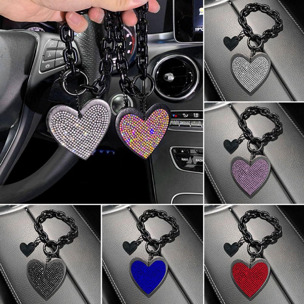 

Подвеска для автомобиля с бриллиантами и стразами Love, брелок для ключей для автомобиля с бриллиантами и стразами для женщин и девушек