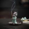 Zodiac Dragon Incense Burner - Ceramic Aromatherapy Holder for Zen Tea Ceremony Decor.