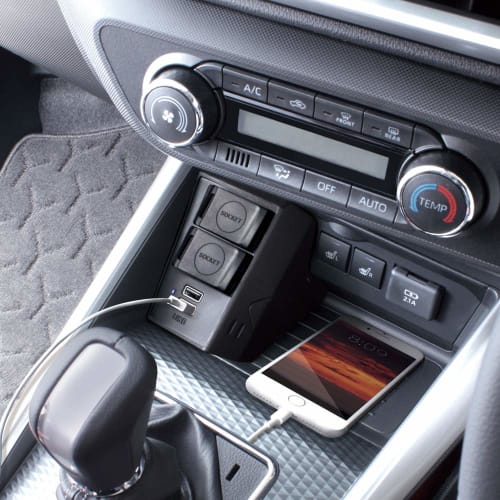 Tsuchiya Yac (Tsuchiya Yac) Car Model Specific Product Toyota RAIZE Rocky Expansion Socket Power BOX Black SY-RR3