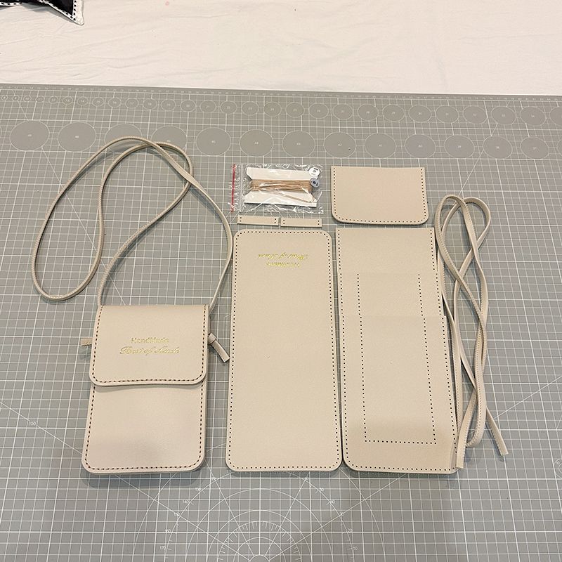 

Сумка для мобильного телефона DIY Вязаная вручную сумка Сумка из самодельных материалов 2023 Лето Новое поступление Наплечная сумка-мессенджер Кошелек для монет Rice white material bag