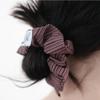 Page Keyring Pin-Tuck Scrunchie (burgundy)