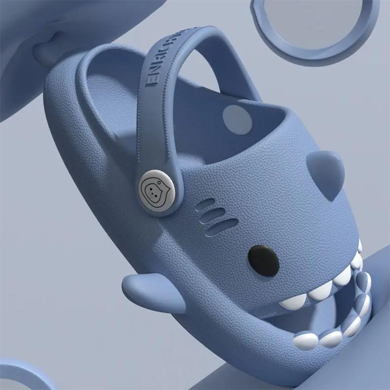 Summer New Kids Toddler Baby Outdoor Eva Slippers Cute Flat Heel Children Beach Sandals Cartoon Shark Kids Slippers