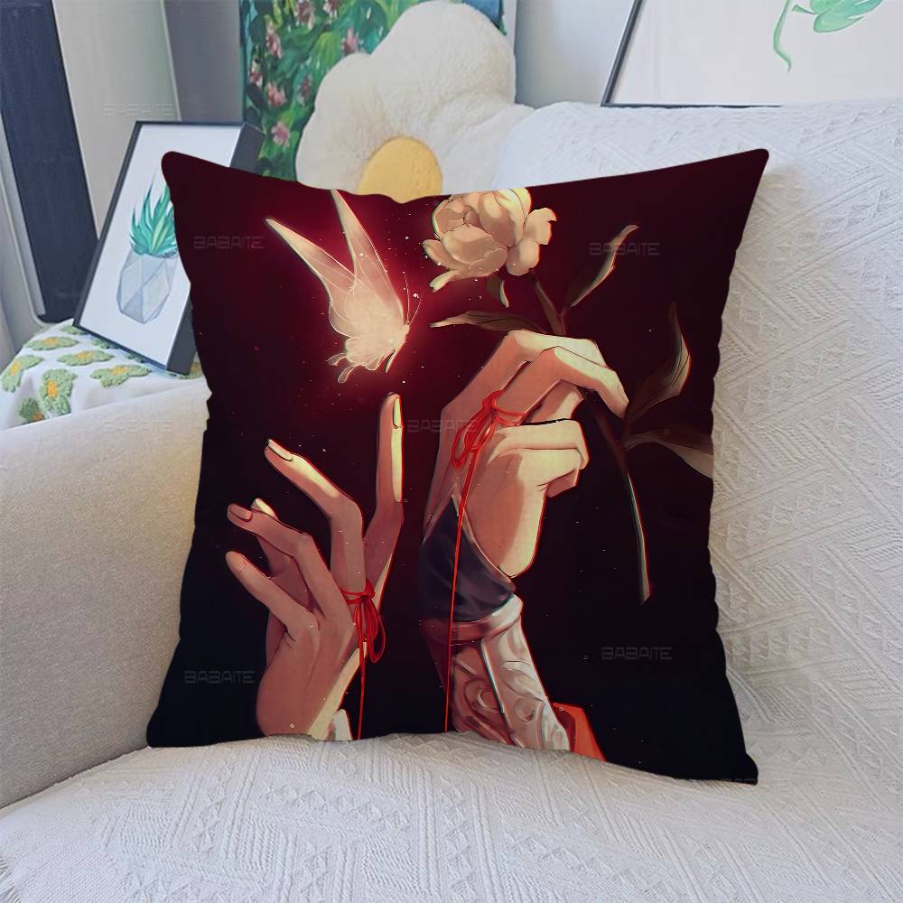 Heaven Officials Blessing Cushion Cover Inches Farmhouse Decor Home Throw Pillow Covers For Couch Decorations