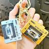 Cassette Recorder Retro Tape Recorder Keychain Recordable Car Key Rings  Couple