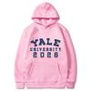 Yale University School Uniform for Autumn and Winter  Classic Solid Color Hoodie Daily Casual Fashion Long Sleeve Warm Hoodie