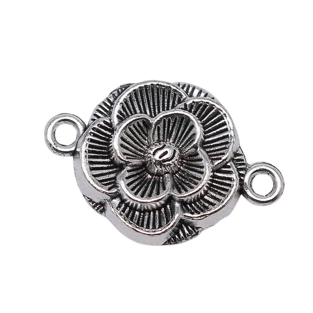 Filigree Diamond Shaped Connectors Ornate Multi Loop Links For Jewelry
