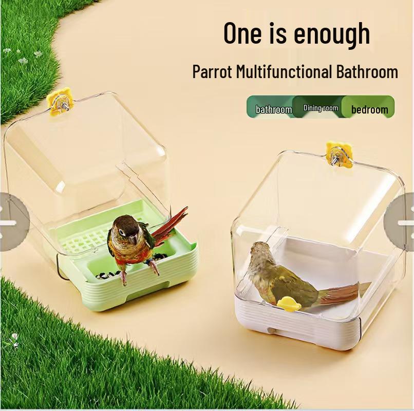 Parrot Bath Box: Shower Device for Cockatiels, Budgerigars, and Small Birds