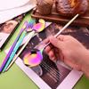 16 stk Rainbow Bestikk Bestikksett i rustfritt stål Kniv Kakegaffel Skje Middagsbestikk Kjøkken Sølvbestikk Bestikk