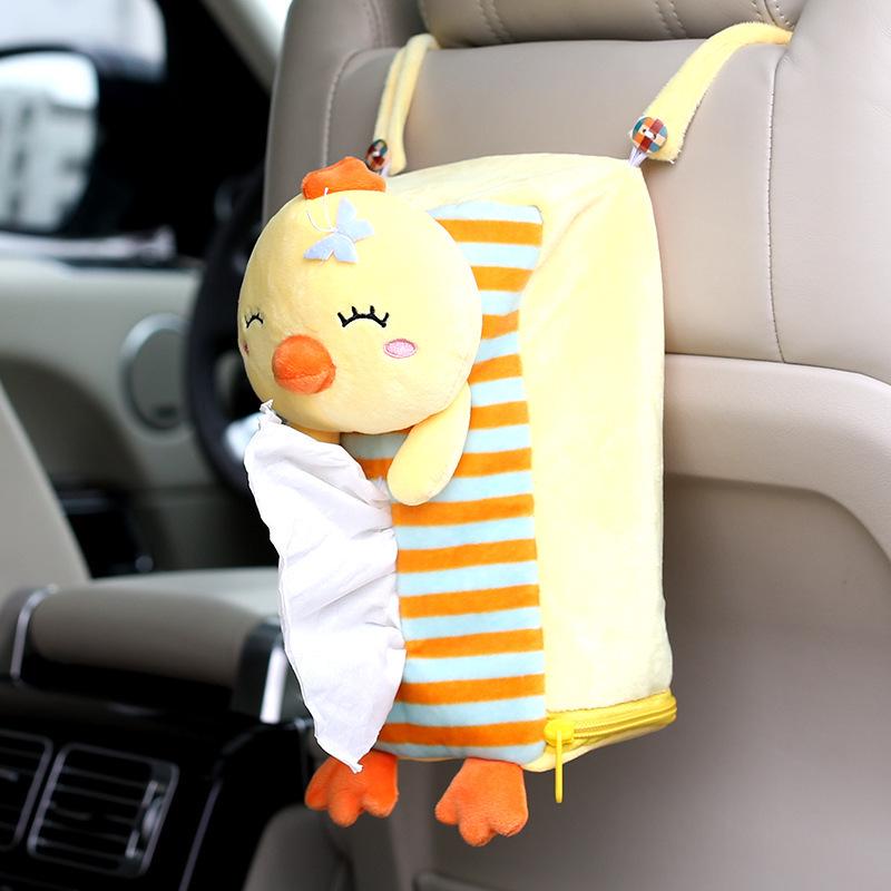 1PC Multifunctional Lucky Cat Hanging Tissue Box for Car Cartoon Paper Towel Bag Napkin Tissue Box