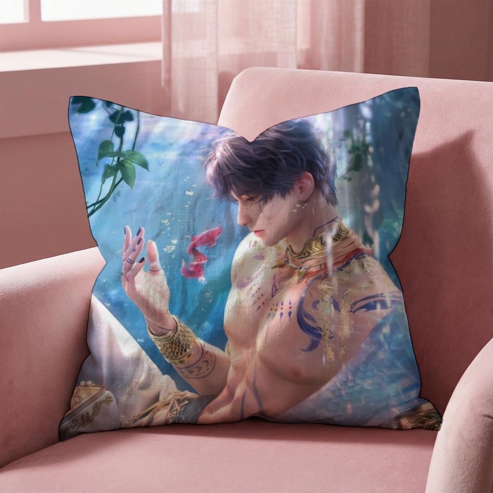 R-Rafayel Love D-Deepspace Cushion Cover Multi-Scene Pillow Cover for Home & Car - Reversible, Soft & Durable for Daily Use