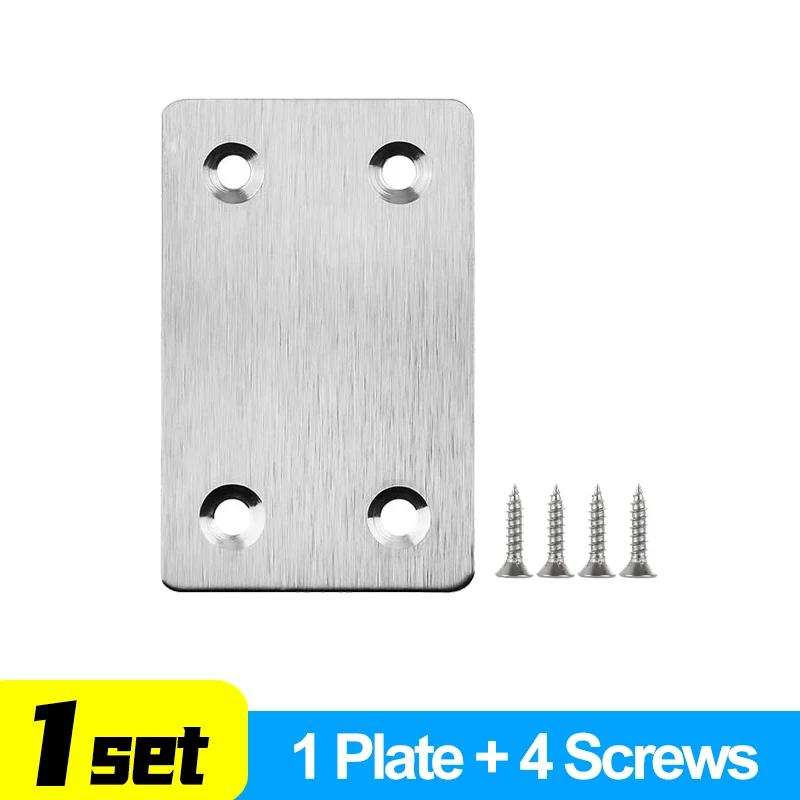 Stainless Steel Right Angle Corner Brackets Furniture Fastener Connector Wood Shelves Cbinets Flat Plate Angle Code Corner Brace