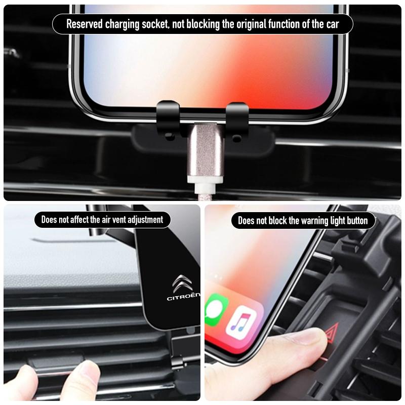 Car Phone Holder Cell Air Vent Mount Moblie GPS Support Stand For Citroen C4 C3 C5 C2 Berlingo Celysee Cactus Picasso Saxo Grand alz123