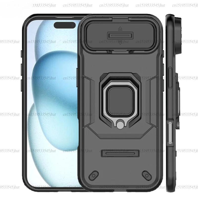 Shockproof Case For iPhone 17 Air Case For iPhone 17 Pro Max Ring Holder Magnetic Back Cover For iPhone 17 Air Push Window Case