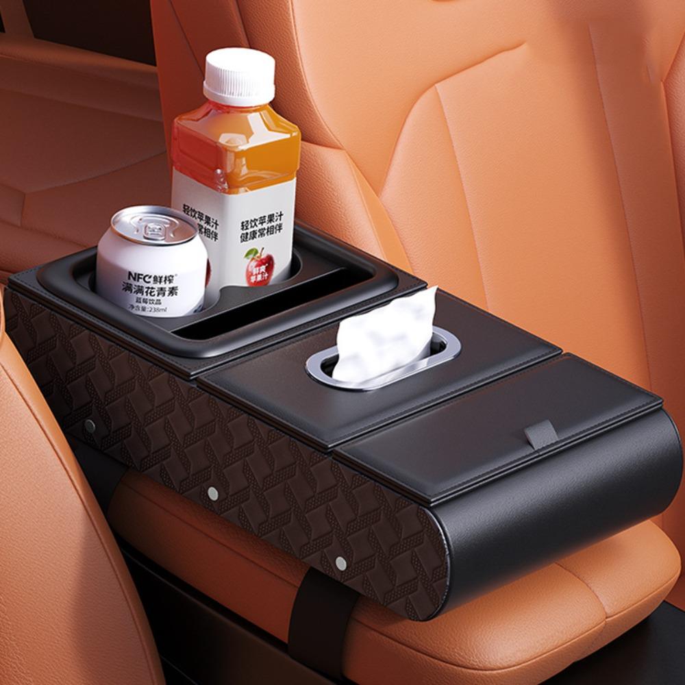 PU Leather Armrest Heightening Pad Multifunctional Car Armrest Cushion Car Accessories