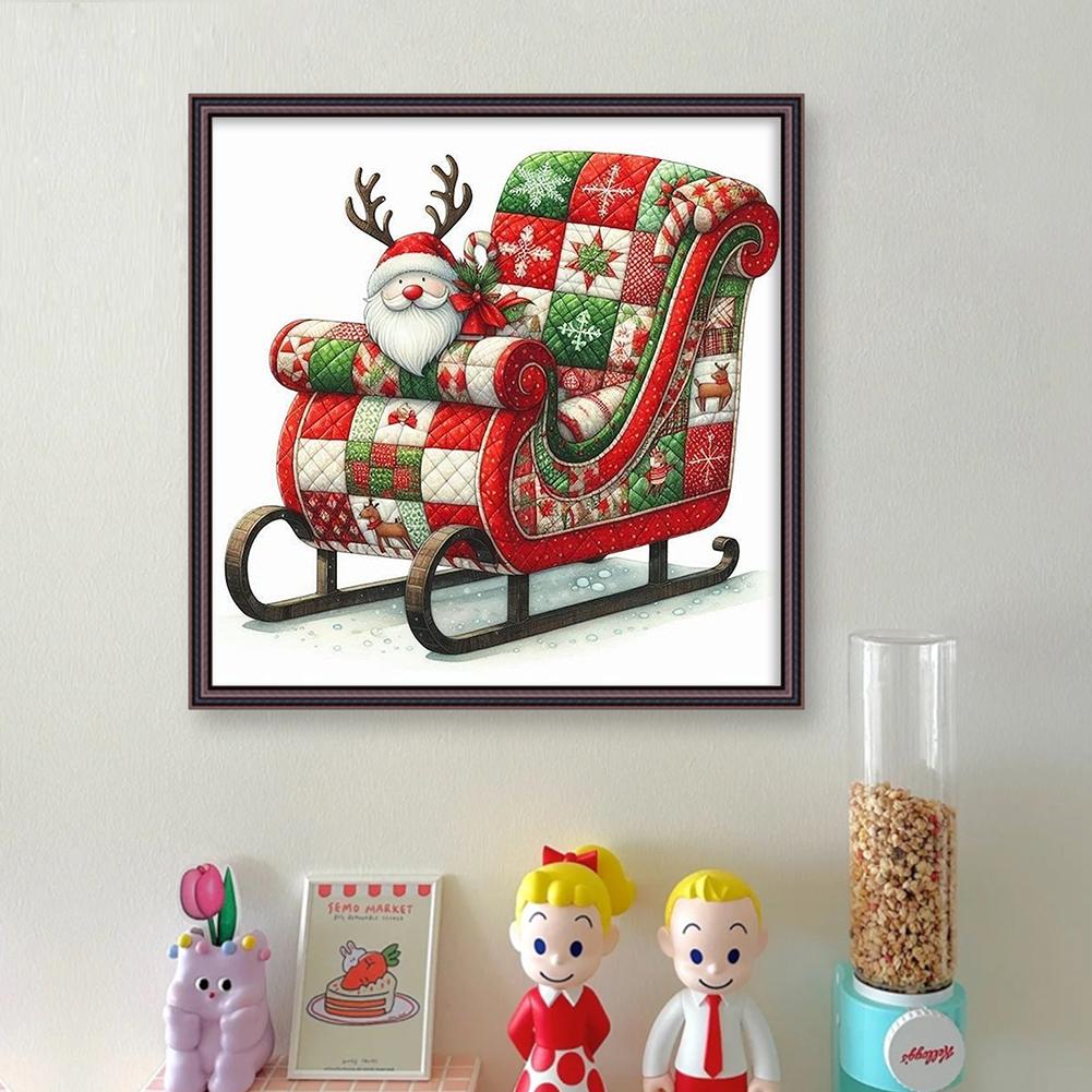 Christmas Printed Cross Stitch Kit DIY 11CT Embroidery Craft Set Home Decor