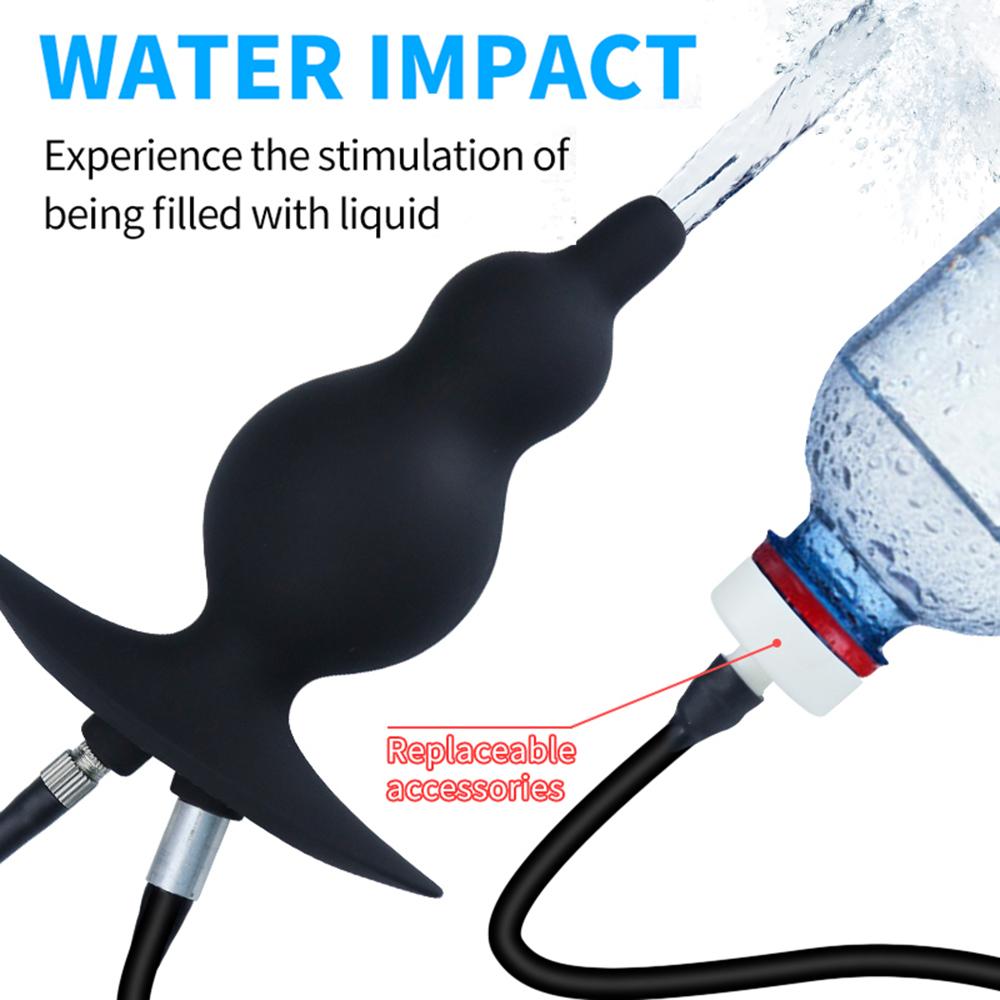 Anal Expander Water Spray Inflatable Anal Plug Anal Enema Cleaner Rear Court Pull Bead Anal Plug Adult Game Alternative Sex