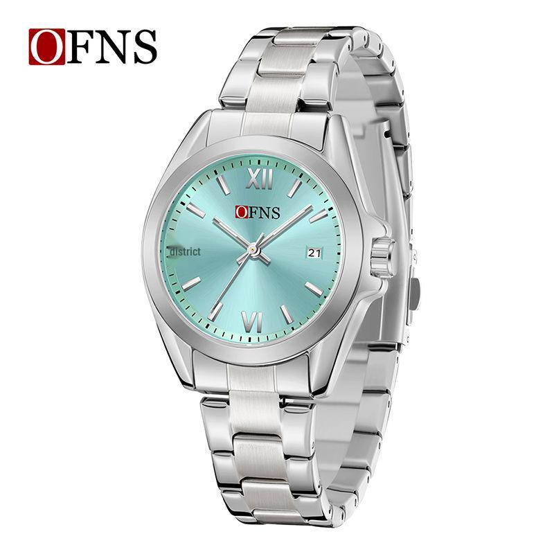 

OFNS Women s Quartz Watch: Waterproof, Roman Numerals, High Appearance, Fashionable Steel Band.