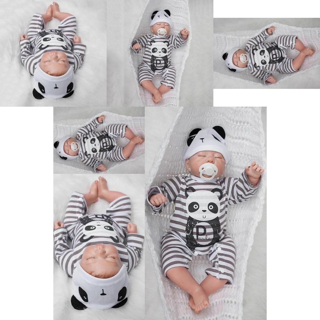 Real Life 20" Reborn Dolls Soft Silicone Vinyl Handmade Realistic Newborn Doll Boy With Gentle Touch Vinyl Head And Limbs