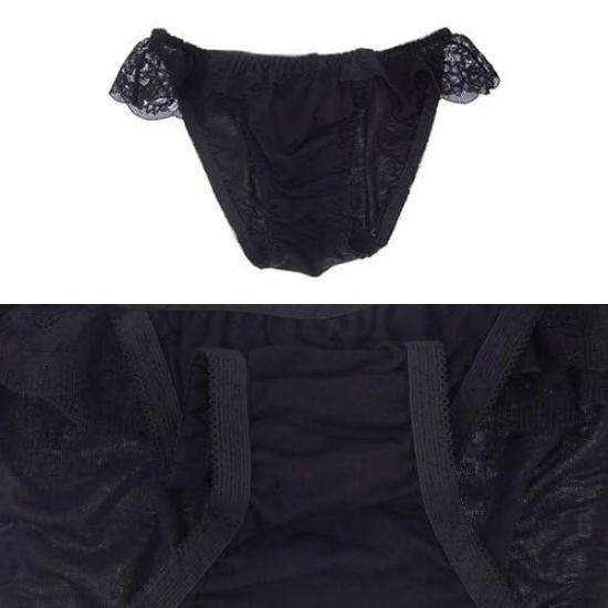 RAVIR Underwear Bra and Panty Size Small Women's Set, Cup, Ruffle, Stress-Free, Bust-Shaping, Wireless, Cute, Comfortable, Delicate, Stretchy, Fit,