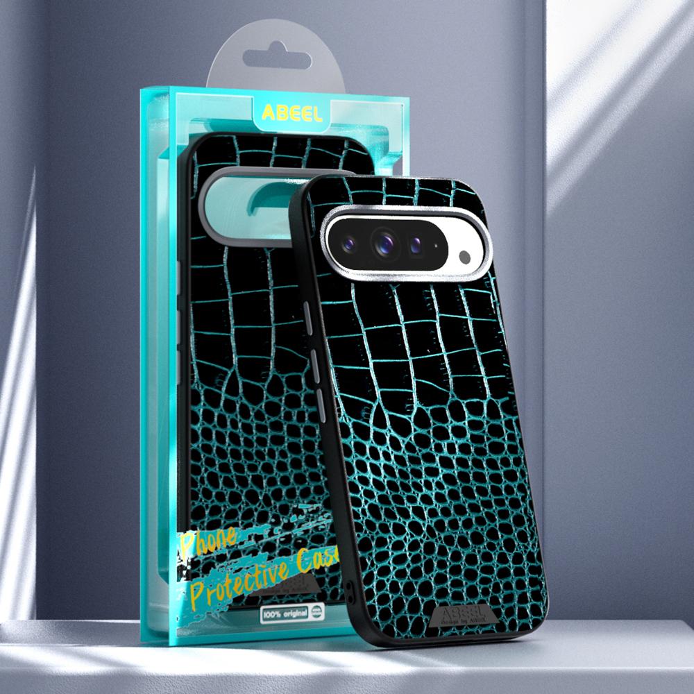ABEEL For Google Pixel 10 Pro XL Magnetic Case Crocodile Texture Micro-Embossing Back Cover
