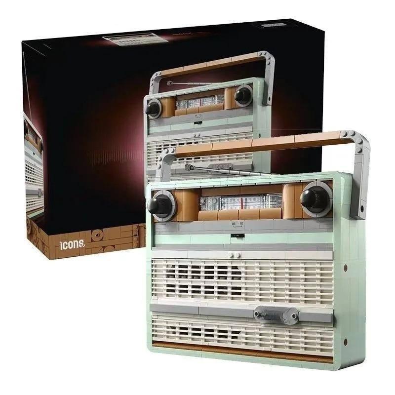 Creative ICONS Modelo de Radio Retro para Niño Juguete Educativo de Ensamblaje Bloques de Construcción de Partículas Pequeñas