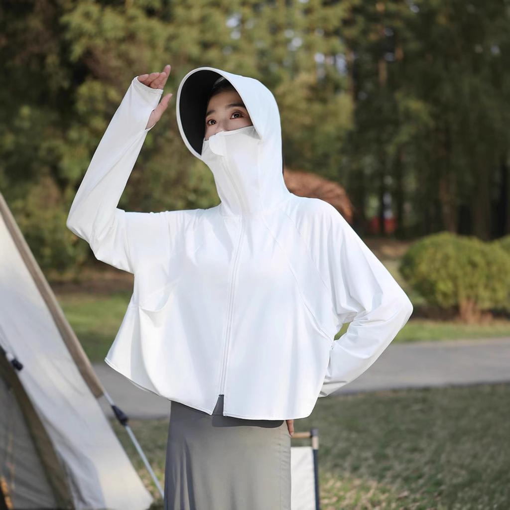 Sunscreen Clothing Women's 1011 New Summer Outdoor Cycling Ice Silk Breathable Sunscreen Clothing Thin Sunscreen Blouse Jacket