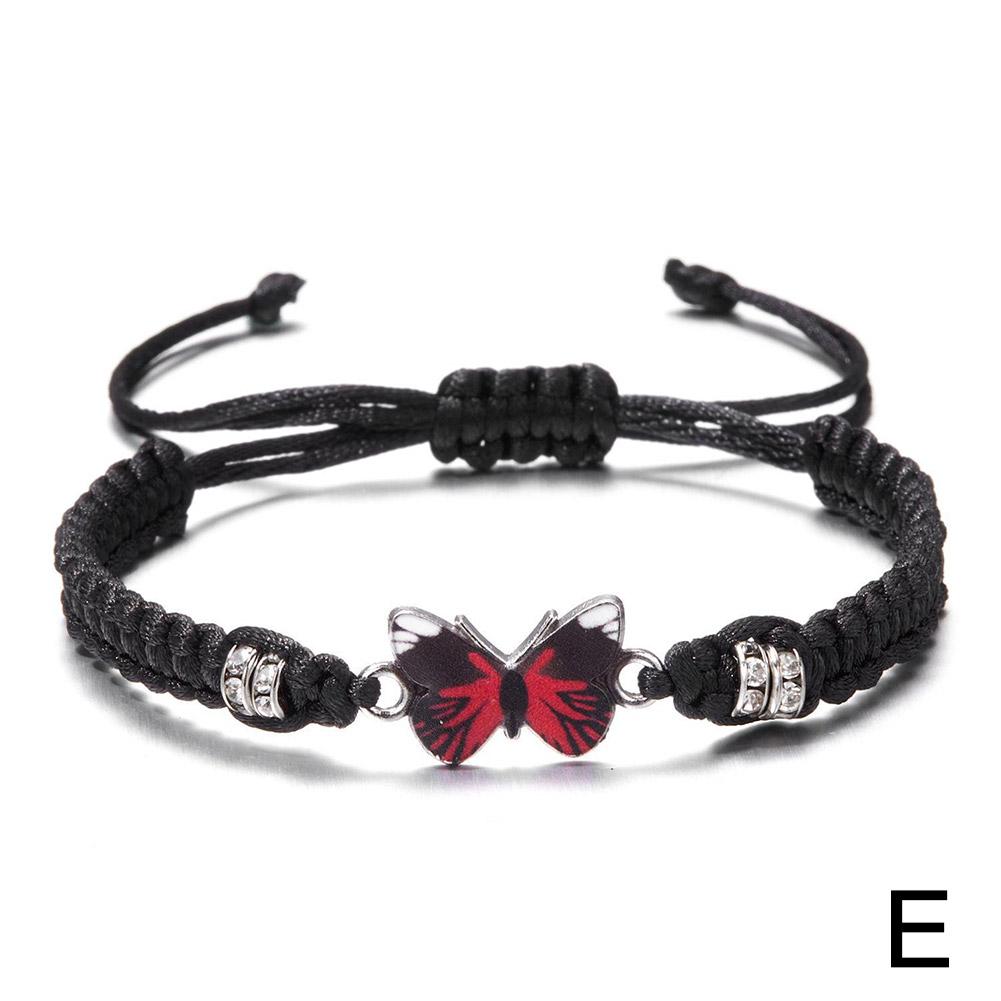 

NEW Sweet Shining Butterfly Bracelet For Women Bohemian Braided Bracelet Bangle New Style Couple Classic Butterfly Hand Jewelry