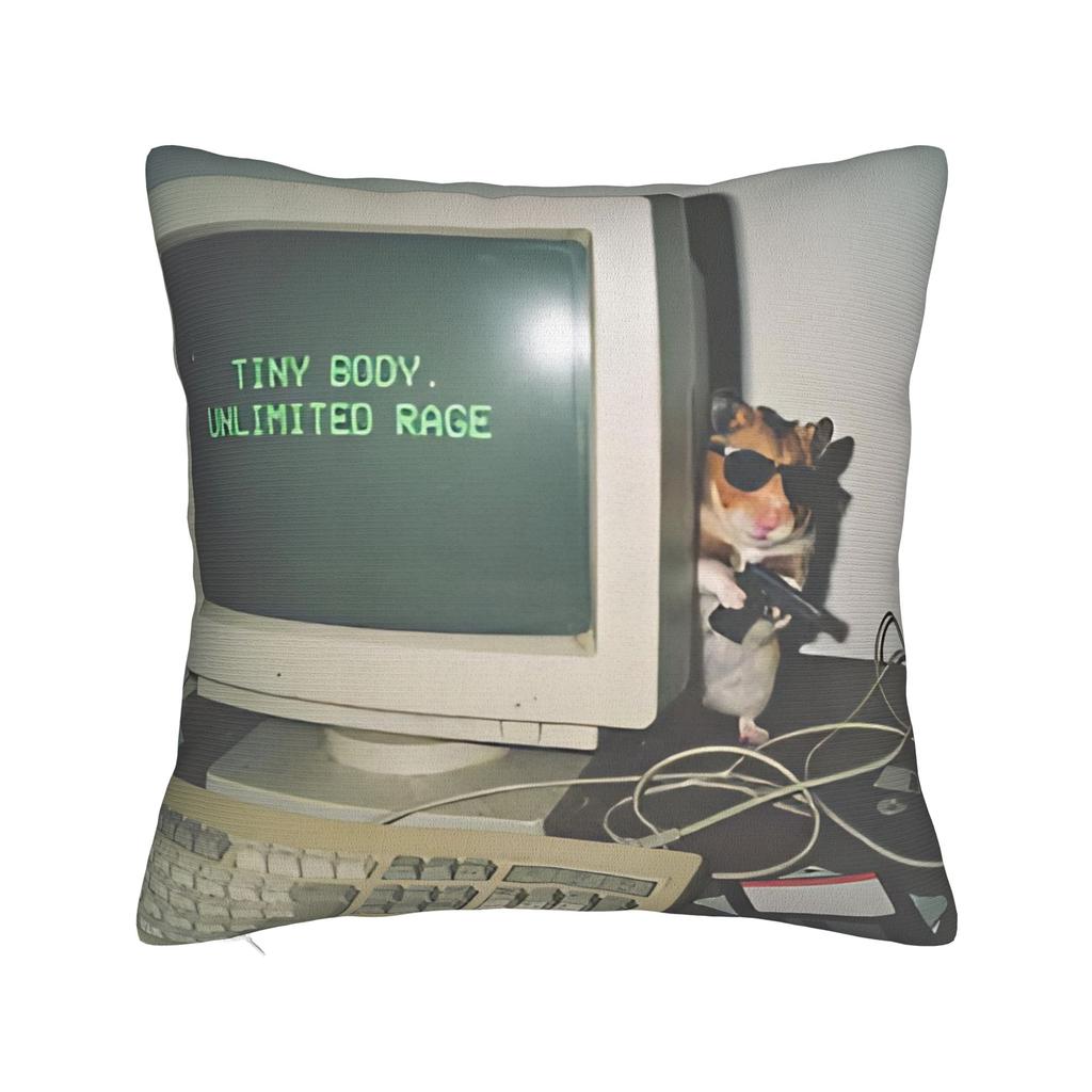 Hamster Faded Funny s Style Square Pillow Cases Cushion Cover Fashion Zippered Decorative Pillowcase for Home cm