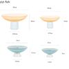 Transparent Glass Fruit Plate Round Shape Tall Feet Glass Bowl Fruit Salad Bowl Snack Tray Dish Dessert Plate Decorative Plates