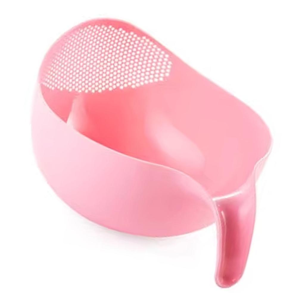 Rice Washer Strainer Bowl Colander Quinoa Strainer with Handle Kitchen Strainer for Rice Veggie Fruit Cleaner Plastic
