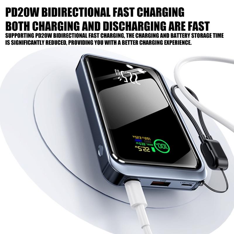 ABS PC Battery Storage Case With LED Light Digital Display DIY Charging Components Excluding Battery For Mobile Phones