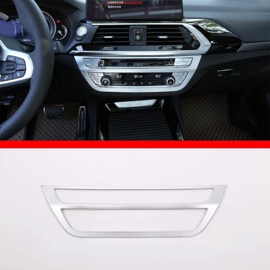 ABS Silver Center Console CD Panel Cover Trim For BMW X3 G01 X4 G02 2018-2021